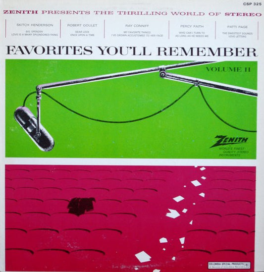 Various : Favorites You'll Remember, Vol II (LP,Compilation,Limited Edition,Stereo)