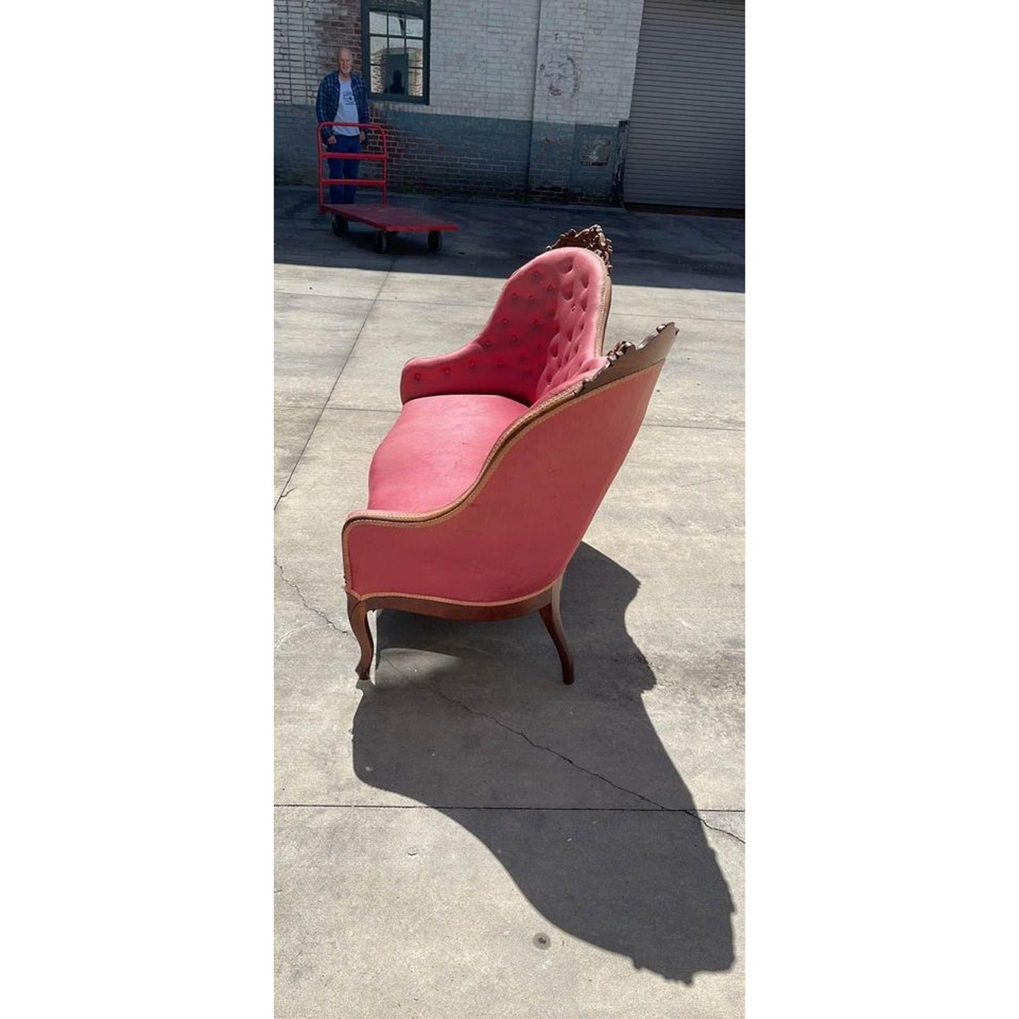 American Victorian Triple Arch Sofa Rosewood Circa 1860