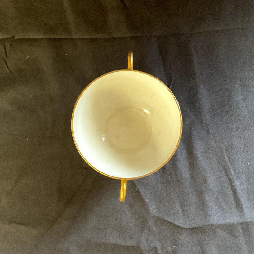 Wm Guering & Co. Limoges Gilded Bouillon Cup & Saucer circa 1900s
