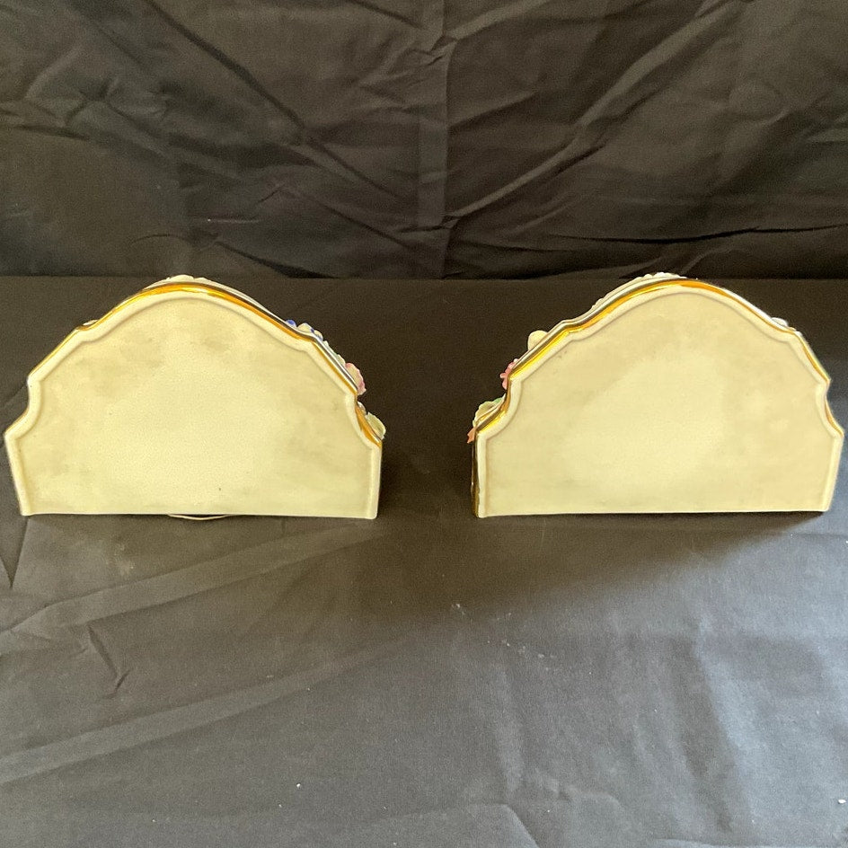 Antique Porcelain Wall Sconces M-354 - Pair