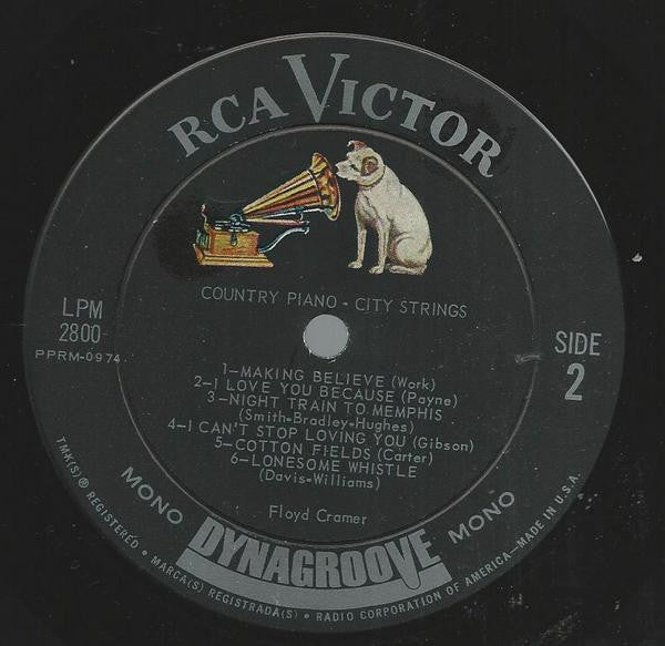 Floyd Cramer : Country Piano-City Strings (LP,Album,Mono)
