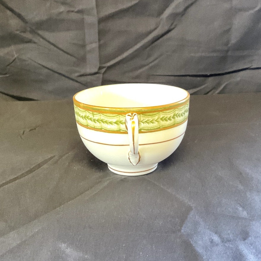 Crown Staffordshire Gilded w/ Ivy Pattern Bouillon Cup & Saucer
