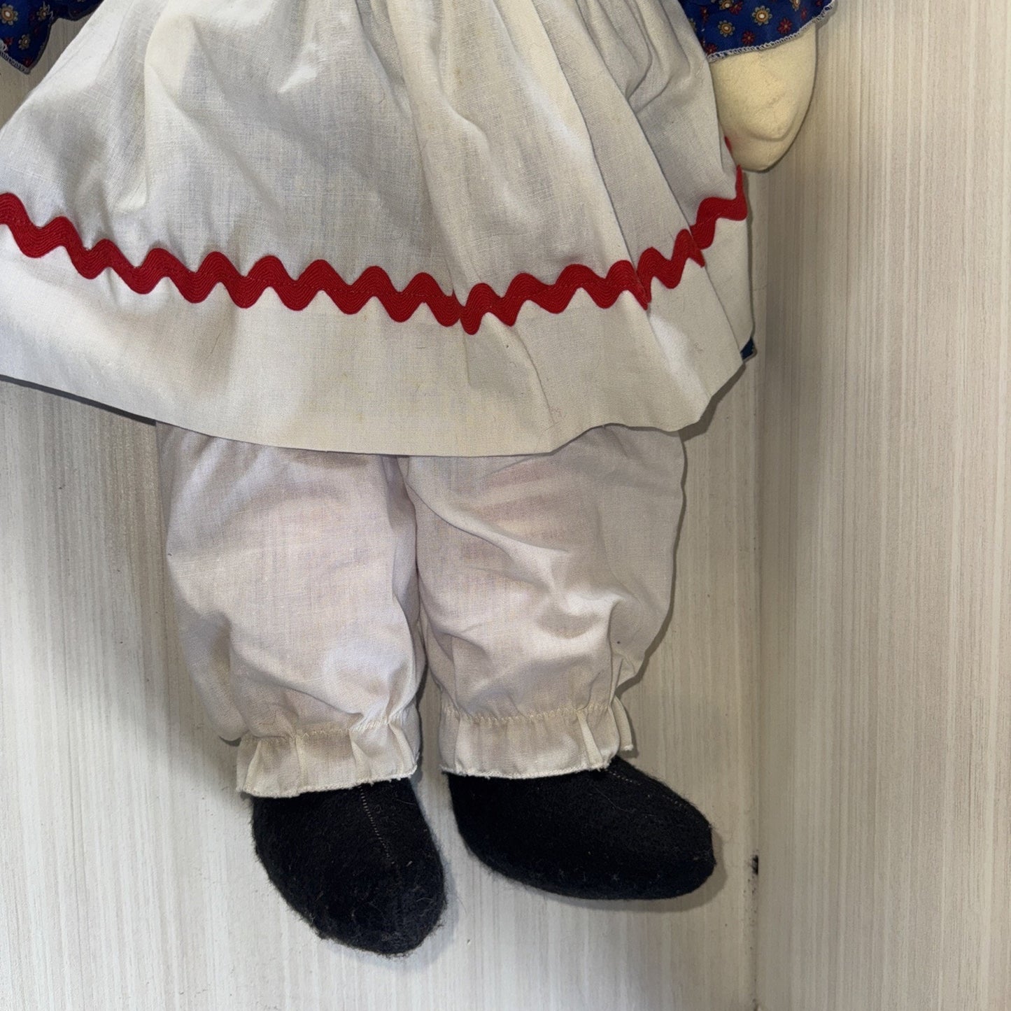 Raggedy Ann Doll VTG Handmade 22" Stuffed Toy Red Hair Cloth
