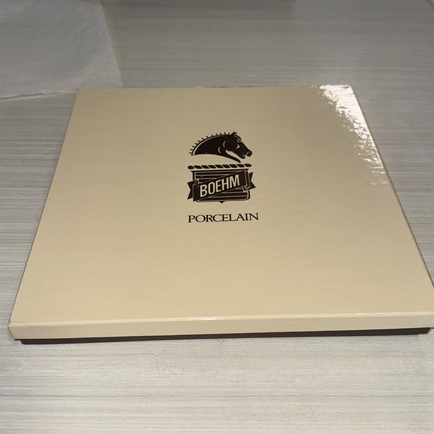 Boehm Water Bird Plate Gold Border Lithograph w/ Box & Ad Insert