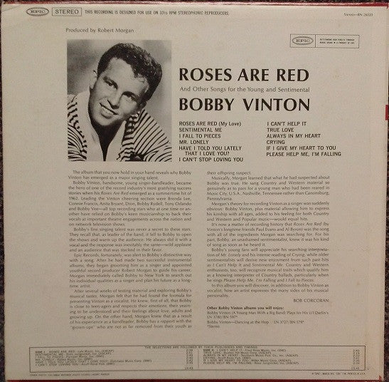 Bobby Vinton : Roses Are Red (LP,Album,Stereo)