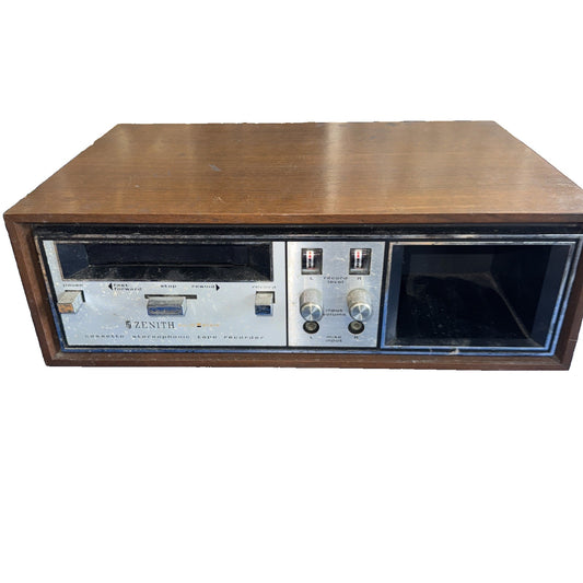 Vtg Zenith E-637W Solid State Cassette Tape Recorder Stereophonic Works