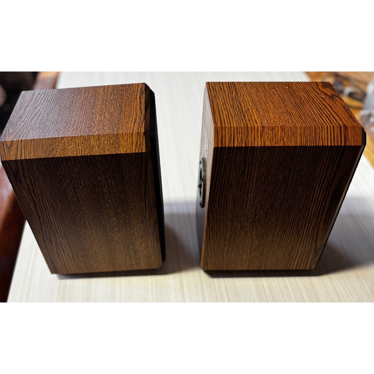 BOSTON ACOUSTICS HD5 Bookshelf Speakers Set Wood Grain Tested Working