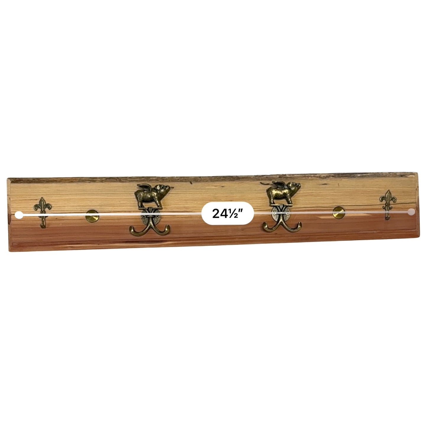 The French Pig – Cypress Coat Rack with Flying Pigs & Fleur-de-Lis