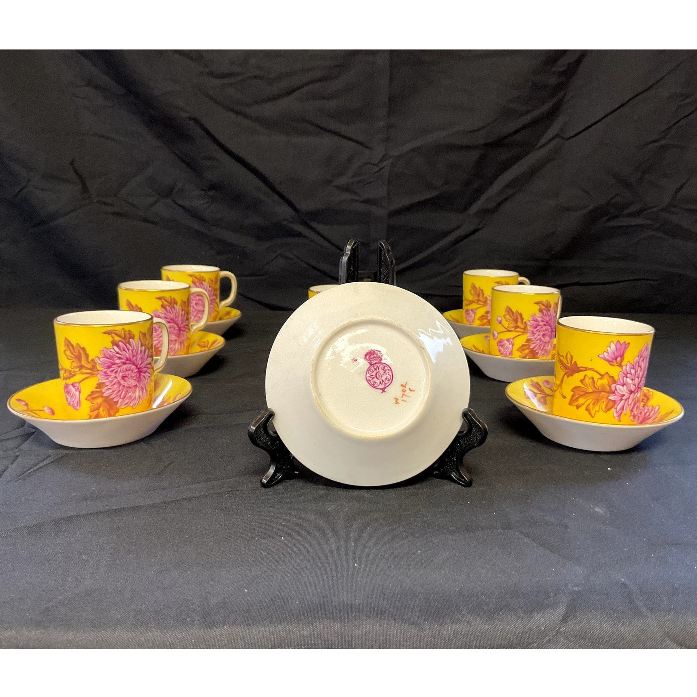 Royal Worcester Demitasse Set of 7 cups & 8 saucers