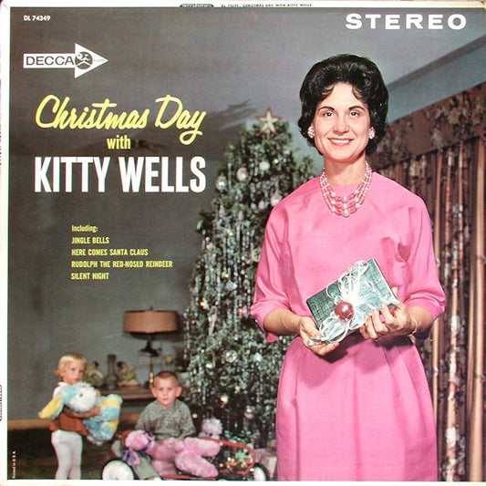 Kitty Wells : Christmas Day With Kitty Wells (LP,Album,Stereo)