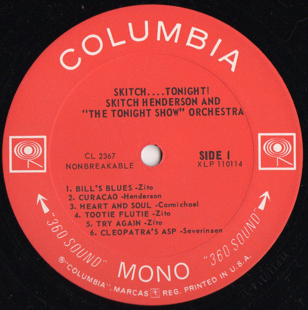 Skitch Henderson & His Orchestra : Skitch...Tonight! (LP,Album,Mono)