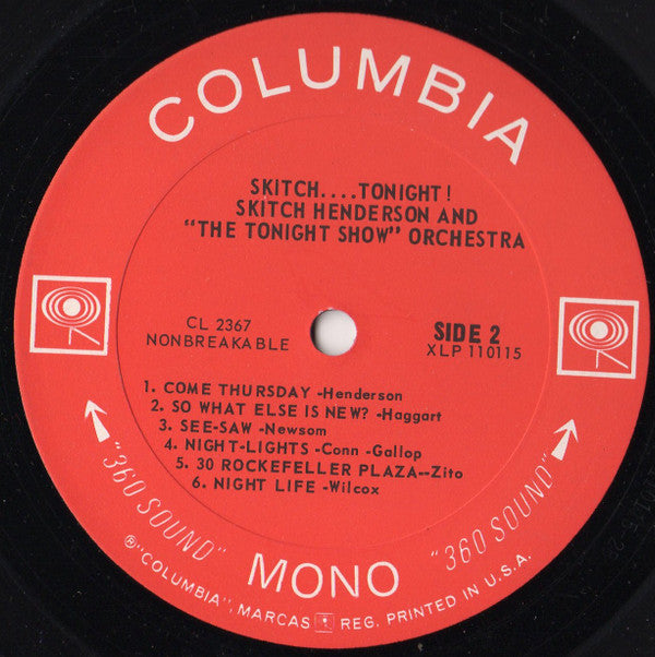 Skitch Henderson & His Orchestra : Skitch...Tonight! (LP,Album,Mono)