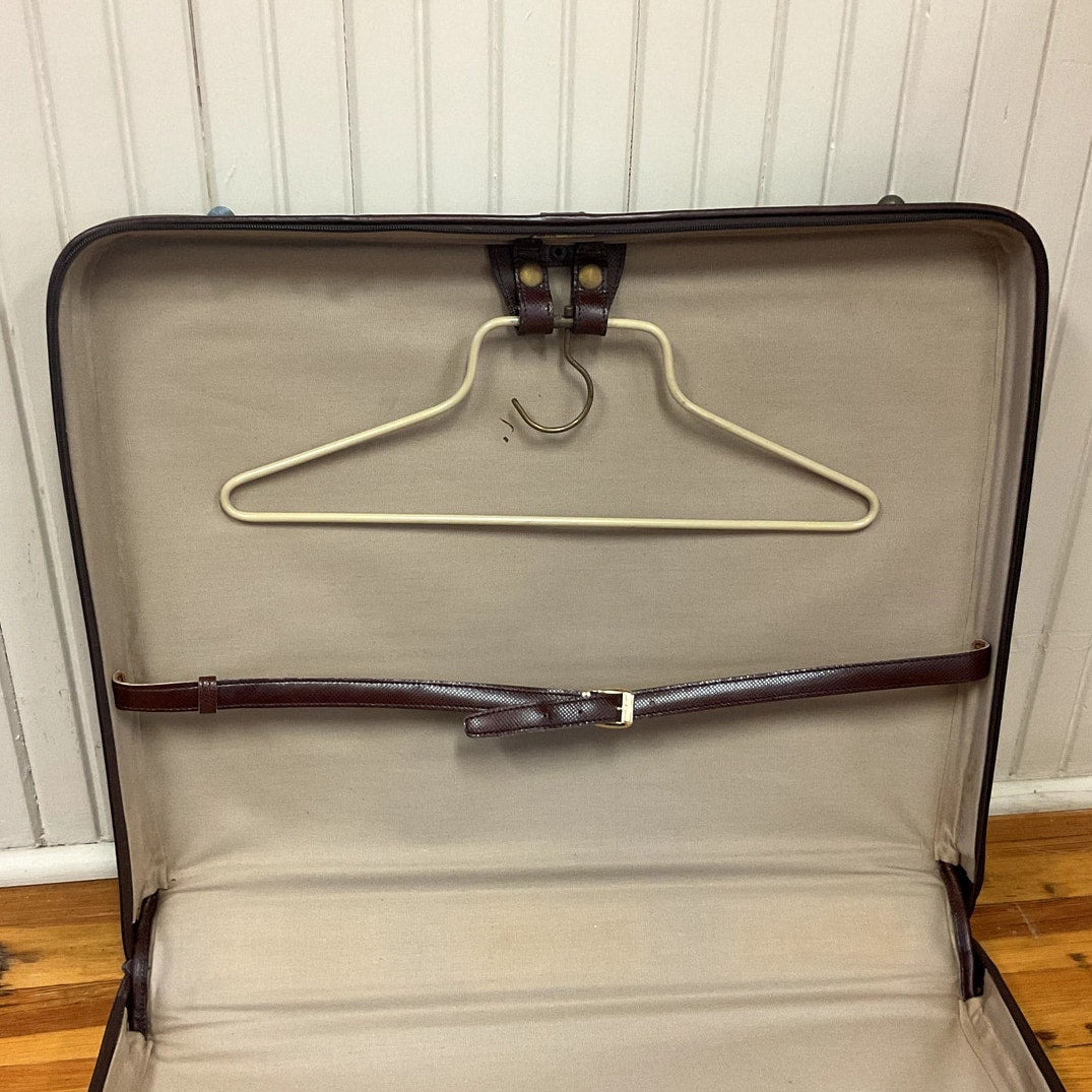 Vintage Brown Leather Bottega Veneta Overnight Garment Bag