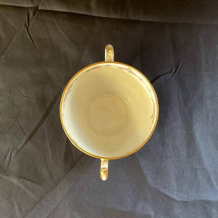 Vintage CH Field Haviland GDA Porcelain Two Handle Bouillon Cup