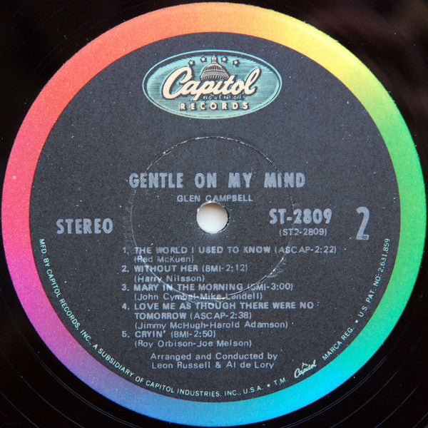 Glen Campbell : Gentle On My Mind (LP,Album,Stereo)