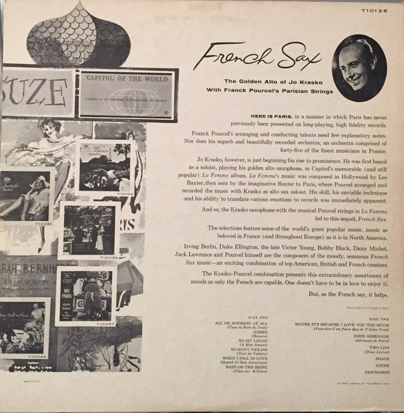 Franck Pourcel And His French Strings : French Sax (LP,Album,Mono)