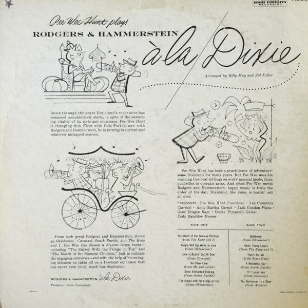 Pee Wee Hunt : Rodgers And Hammerstein Ala Dixie (LP,Mono)