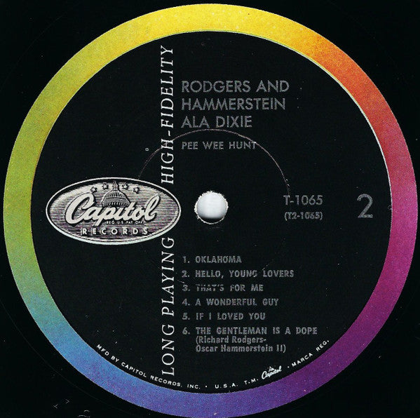Pee Wee Hunt : Rodgers And Hammerstein Ala Dixie (LP,Mono)