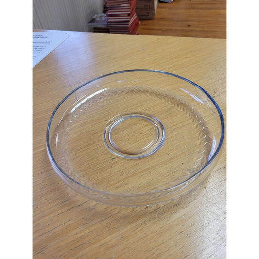 Vintage Footed Clear Glass Candy/Fruit Bowl