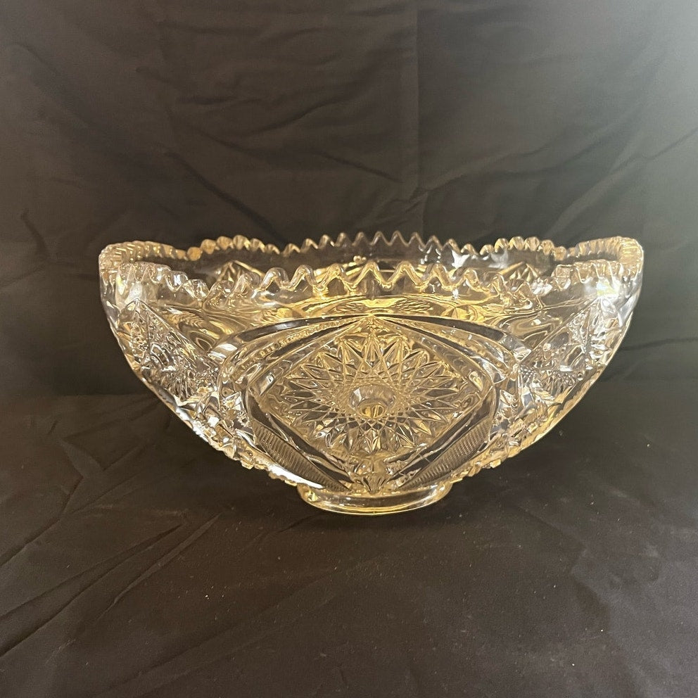 Antique EAPG Pressed Glass Large Serving Bowl