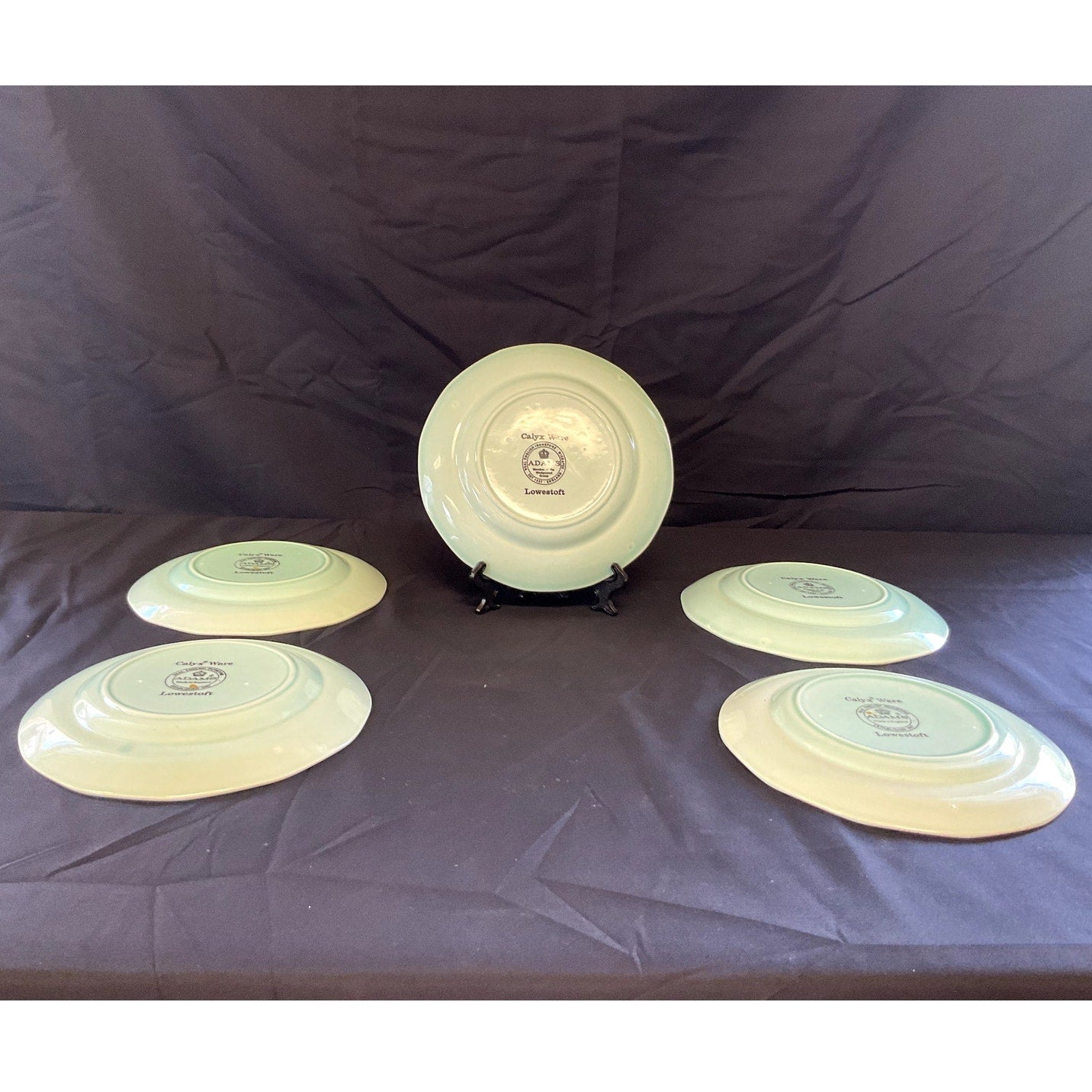 Adams Calyx Ware Lowestoft Bread & Butter Plates - Set of 5