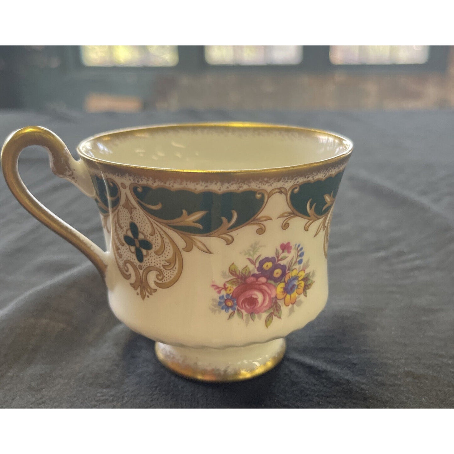Abbeydale Hand Painted Floral Pattern Coffee Cup and Saucer circa 1960's