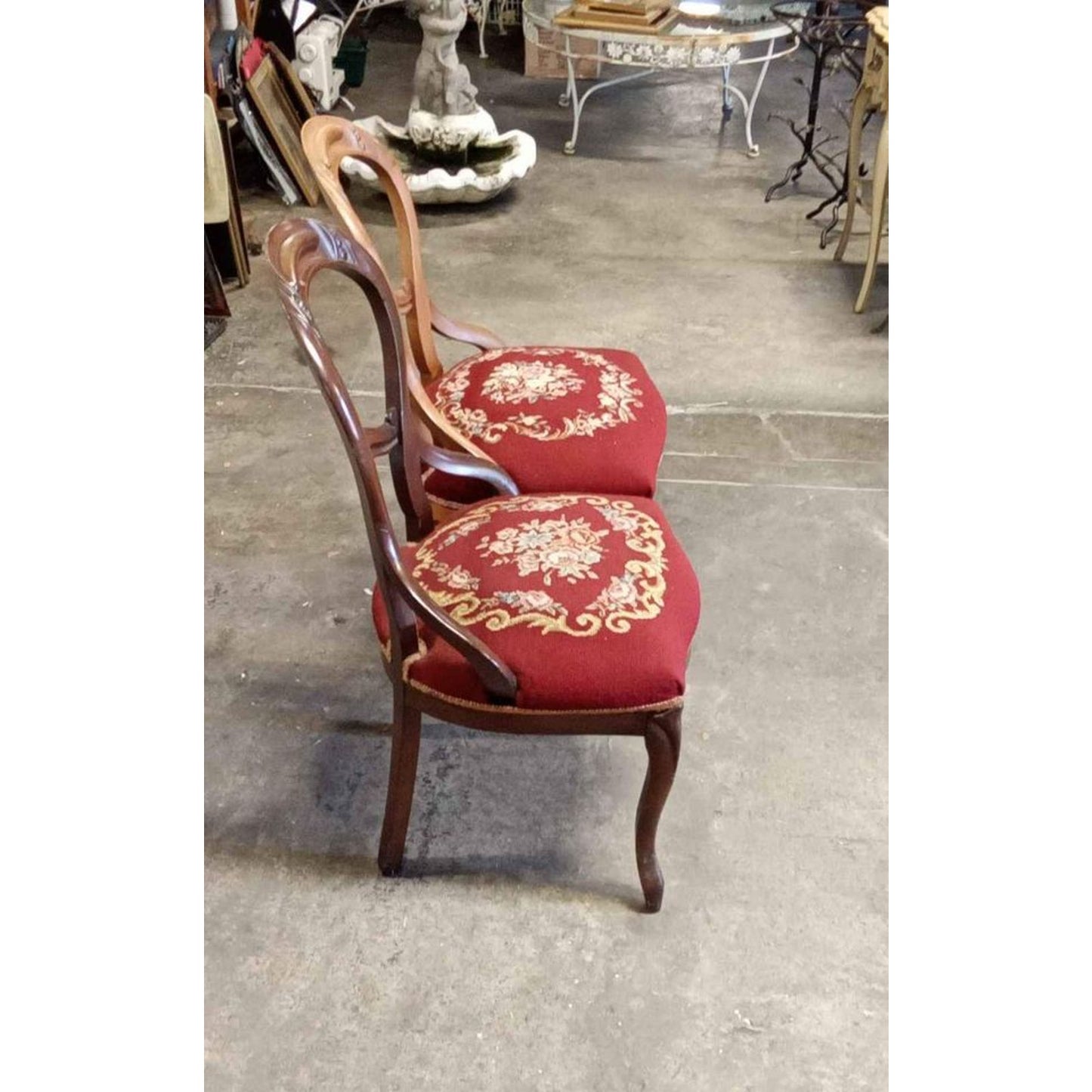 2 American Victorian Antique Parlor Side Chairs