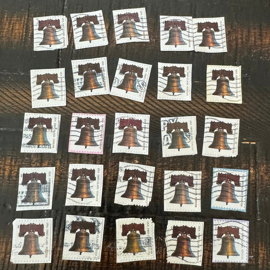 Lot of 25 2008 Canceled Liberty Bell Forever Stamps