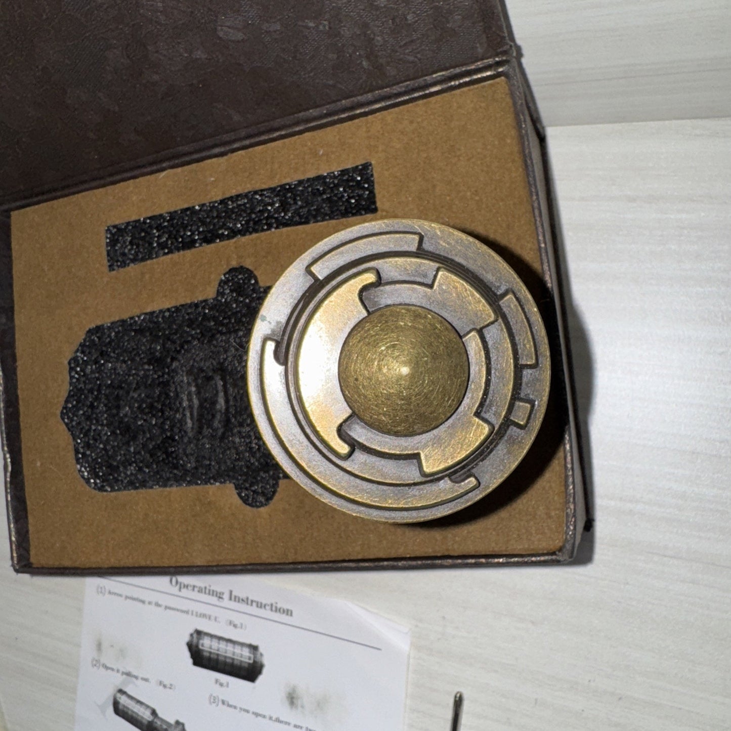 Da Vinci Code Cryptex Puzzle Lock w/ Box, Manual, Card & Butterfly Pin