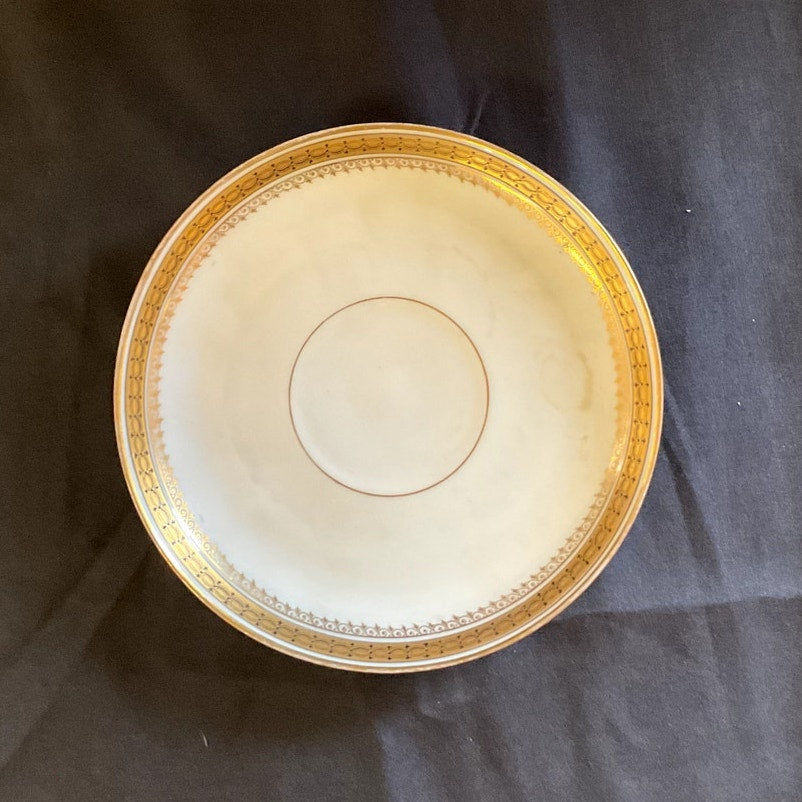 Wm Guering & Co. Limoges Gilded Bouillon Cup & Saucer circa 1900s