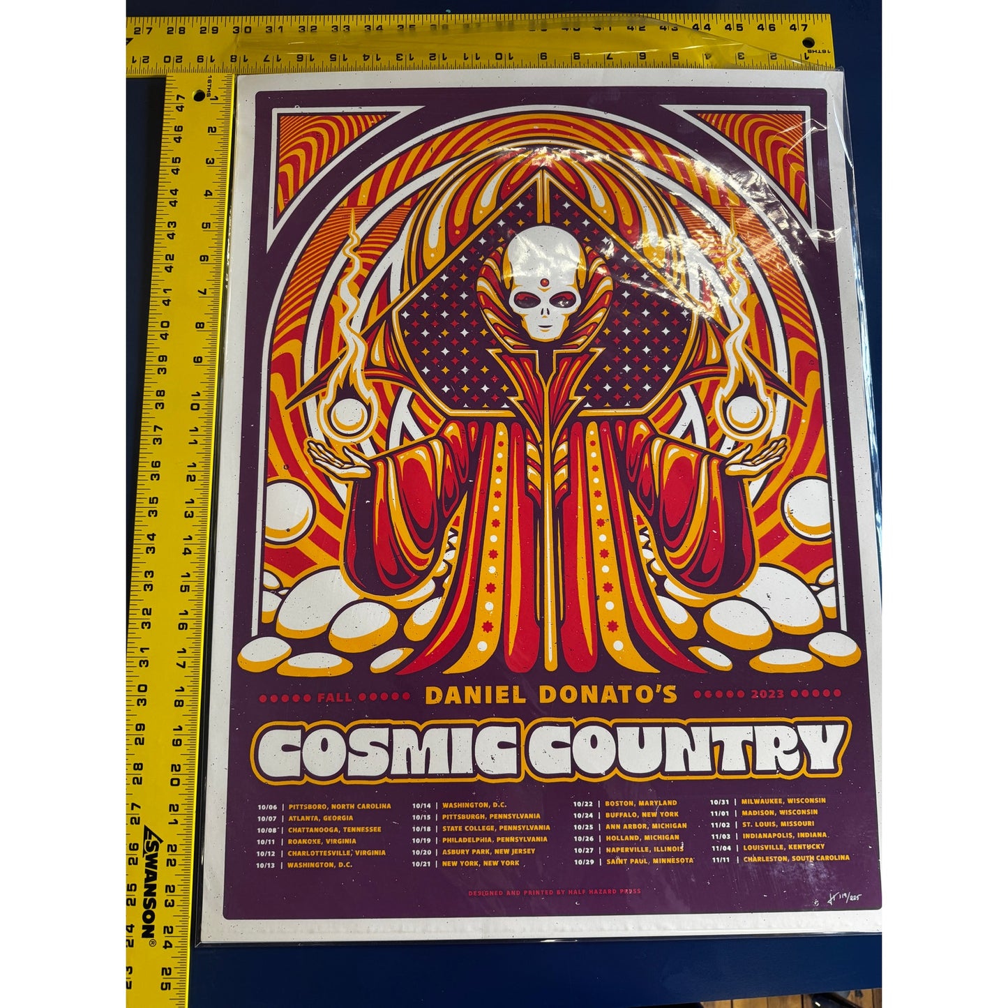 Cosmic Country Fall Tour Poster – Joel Hunter – Oct–Nov 2023 – 24x18 – Ltd Ed