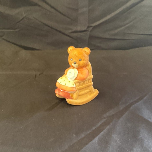 Vintage Homco Mama Rocking Bear Figurine