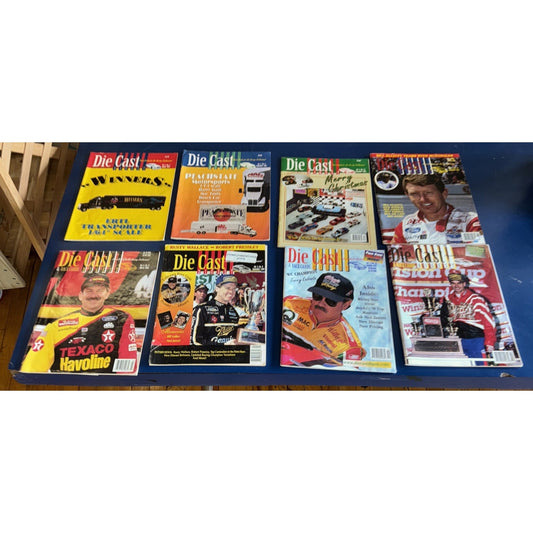 Lot of 8 Die Cast Digest NASCAR Mags Jeff Gordon Labonte Wallace Jarrett