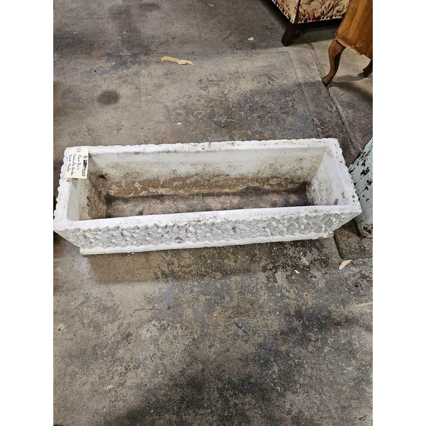 Faux Bois Concrete Garden Trough