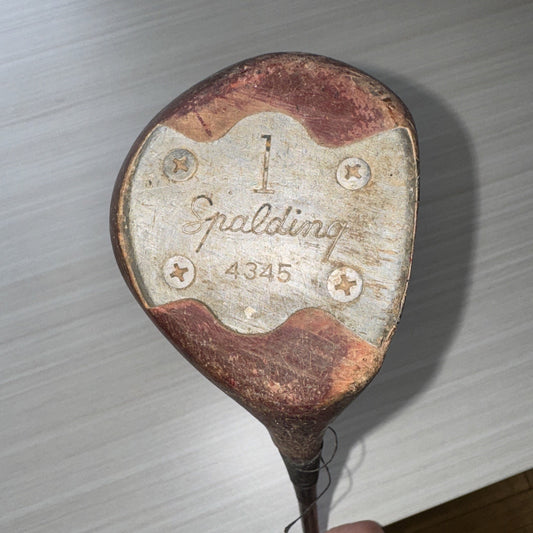 Vintage Spalding #1 Wood 4345 RH Mens Golf Club Cracked Head Fair Grip Shaft