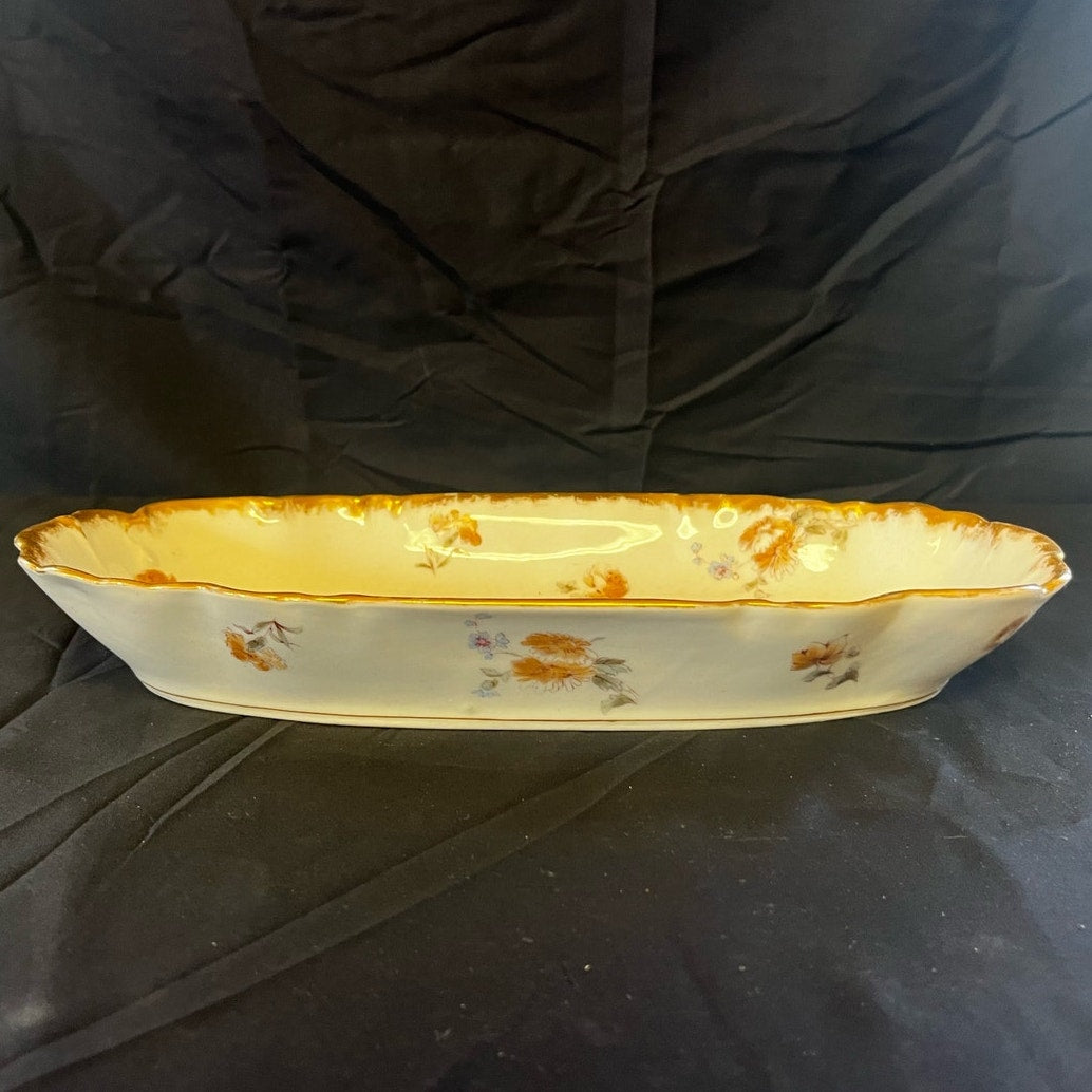 Antique CF Haviland Porcelain Floral Serving Dish