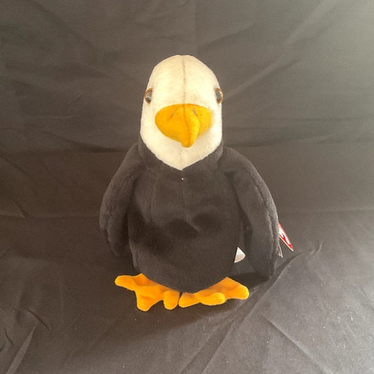 (Rare) Vintage TY Beanie Baby - "Baldy," 1996, Made w/ PVC Pellets