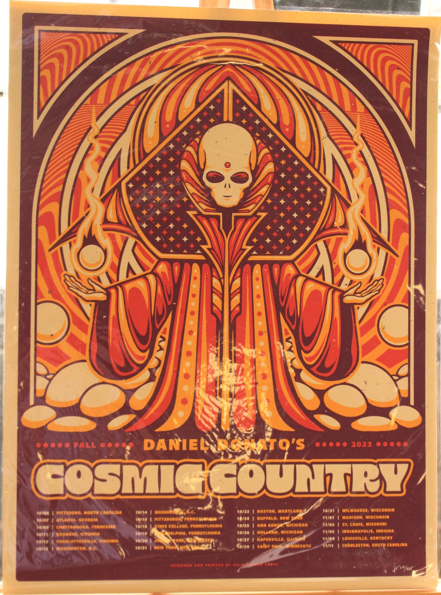 Cosmic Country Fall Tour Poster – Joel Hunter – Oct–Nov 2023 – 24x18 – Ltd Ed