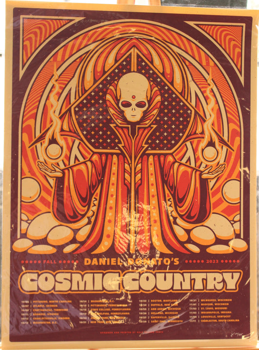 Cosmic Country Fall Tour Poster – Joel Hunter – Oct–Nov 2023 – 24x18 – Ltd Ed