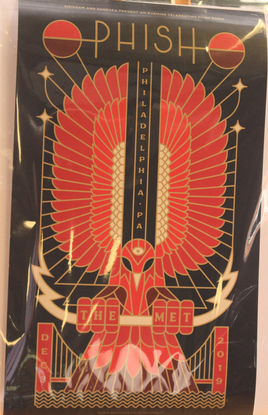 20" x 12" -Phish-The Met-12-03-19-Philly-Brian Steely Edition of 250-XM Poster