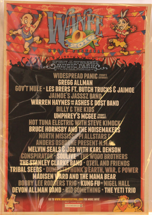 18.75"x13-Wanee Music Festival-Spirit of Suwannee Park-04-14-16-Live Oak-Poster
