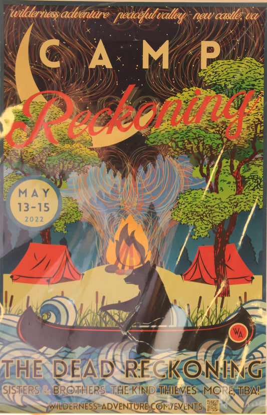 17" x 11"-Camp Reckoning-05-13-22 - 05-15-22-New Castle, Va-Festival Poster