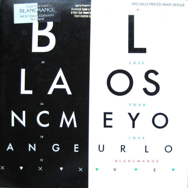 Blancmange|West India Company – Lose Your Love / Ave Maria (1985, Sire)