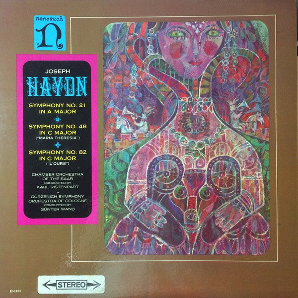 Joseph Haydn – Symphony No. 21 In A Major / Symphony No. 48 In C Major ("Maria Theresia") / Symphony No. 82 In C Major ("L'Ours") (1966, Nonesuch)