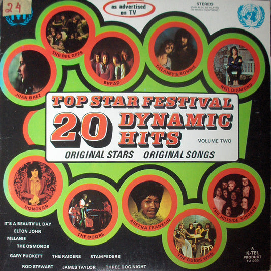 Various – 20 Top Star Festival Dynamic Hits Volume Two (1972, K-Tel)