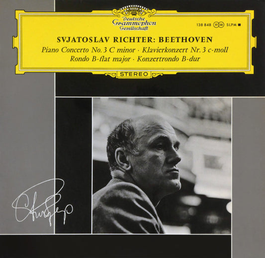 Sviatoslav Richter|Ludwig van Beethoven – Piano Concerto No. 3 C Minor = Klavierkonzert Nr. 3 C-moll / Rondo B-flat Major = Konzertrondo B-dur (1970, Deutsche Grammophon)