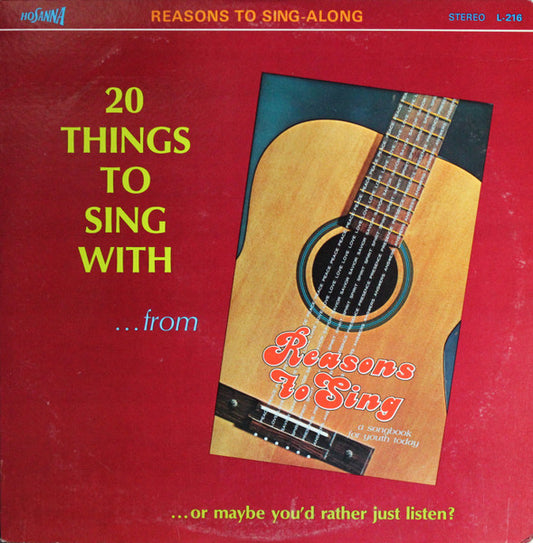 Contemporaries (2), The – Reasons To Sing-Along (20 Things To Sing With) (1974, Hosanna Records)