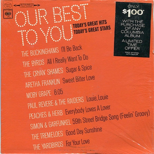 Various – Our Best To You: Today's Great Hits... Today's Great Stars (1967, Columbia)