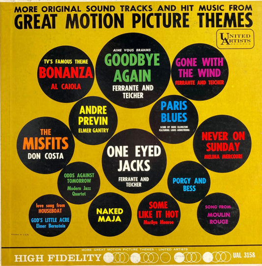 Various – More Original Sound Tracks And Hit Music From Great Motion Picture Themes (1961, United Artists Records)