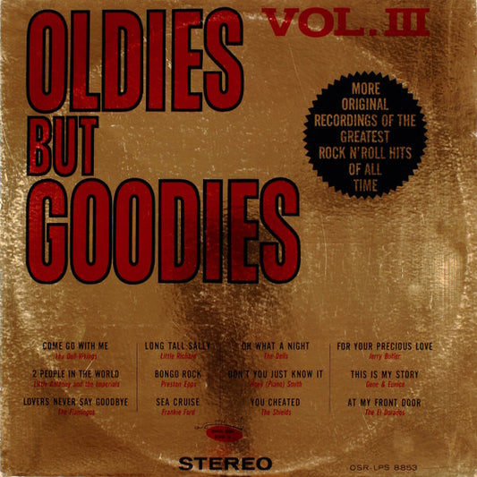 Various – Oldies But Goodies Vol. 3 (1971, Original Sound)